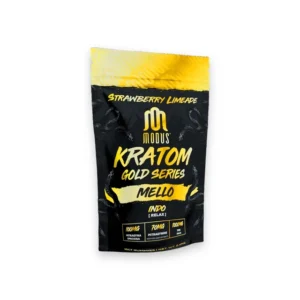 Modus Kratom Gold Series Mello Indo Relax Strawberry Limeade Gummies 10ct